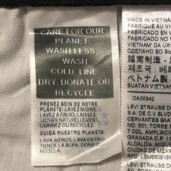 Levi's Womens Black /Dark Blue Hue Corduroy Straight Leg Pants 30x30 NWT - Picture 12 of 16